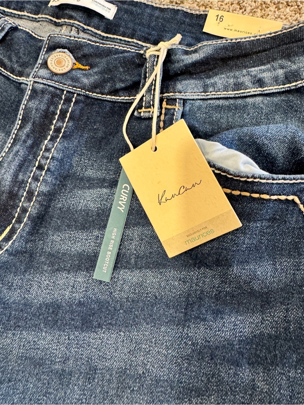 Maurices KanCan Dark Blue high Rise Bootcut - Picture 3 of 6